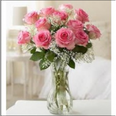 Pink Stunning - 12 Stems  Vase