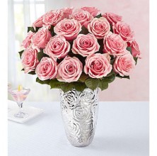 Pink Petals Roses - 24 Stems Vase