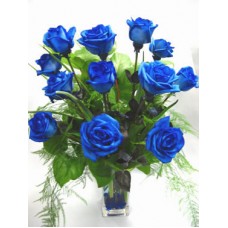 Blue by You -12 Stems In Vase