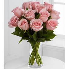Perfectly Pink Rose - 12 Stems Vase
