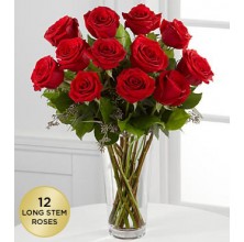 Red Romance - 12 Stems Vase