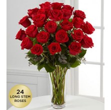 Breathlessly Rose - 24 Stems In Vase