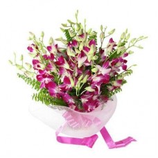 Purple Pink Orchids - 12 Stems Bouquet 